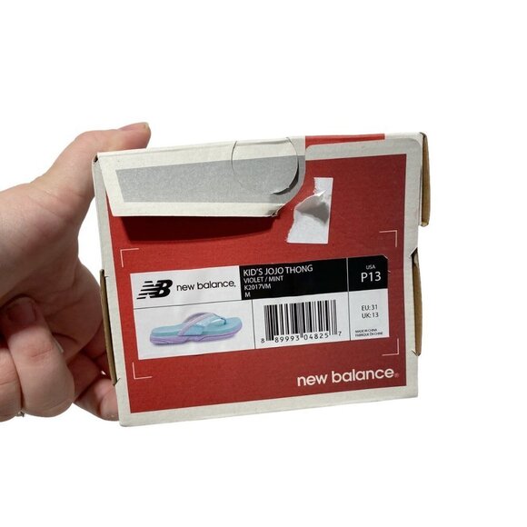 NEW BALANCE KID’S JOJO THONG SANDALS Violet/Mint - Picture 5 of 6